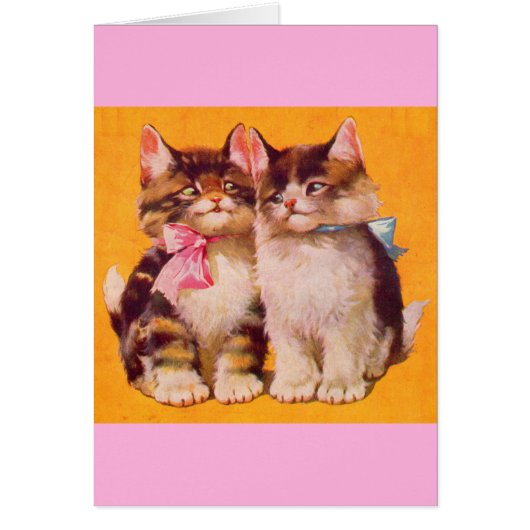 1930s adorable floofy kittens cards (Front)