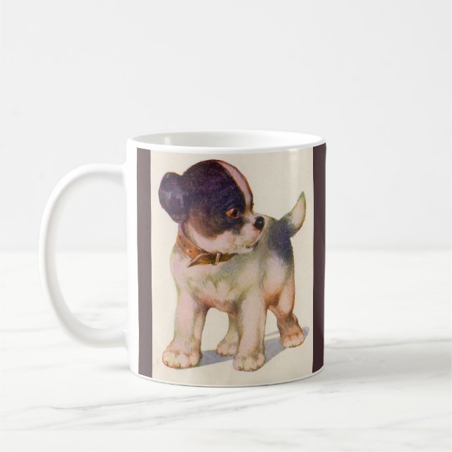 1930s adorable puppy no. 1 coffee mug (Left)