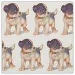 1930s adorable puppy no. 1 novelty print fabric