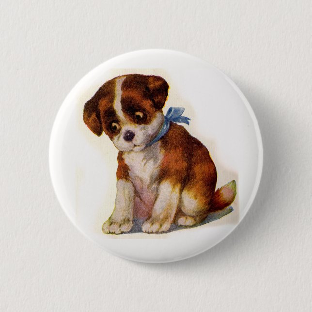 1930s adorable puppy no. 2 button (Front)