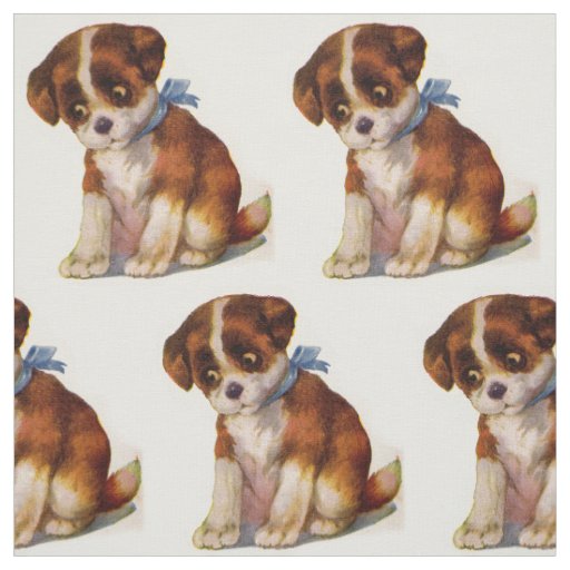 1930s adorable puppy no. 2 novelty print fabric