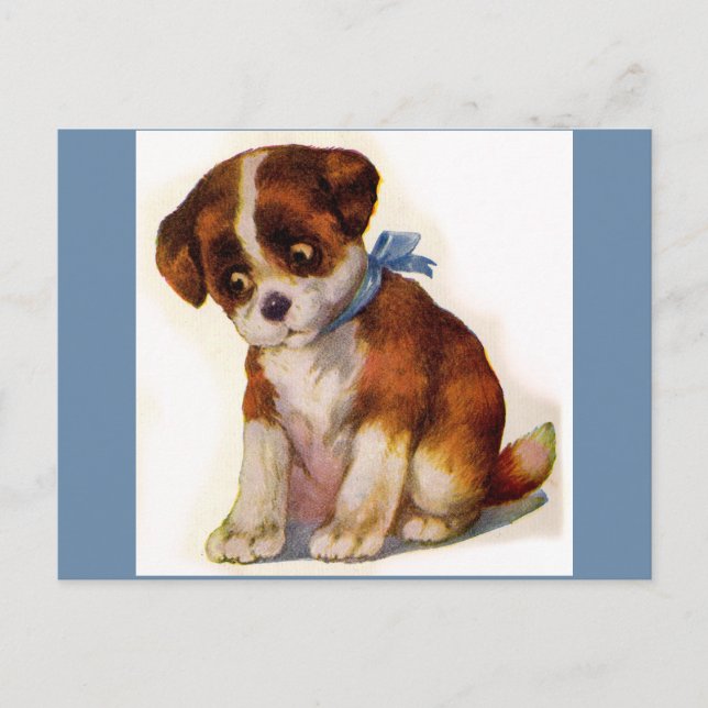 1930s adorable puppy no. 2 postcard (Front)