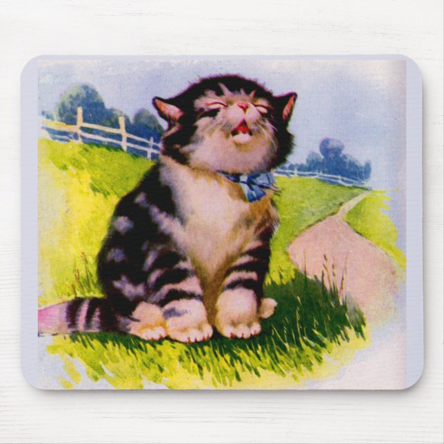 1930s adorable singing kitten mouse pad (Front)
