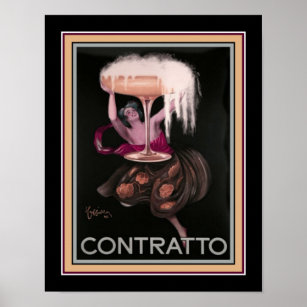 Contratto Champagner Italien Wand ART POSTER PRINT