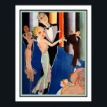1930's Art Deco Dancing Couples Poster<br><div class="desc">1930's,  colorful,  Art Deco,  dancing couples,  poster by J. Carlos.</div>