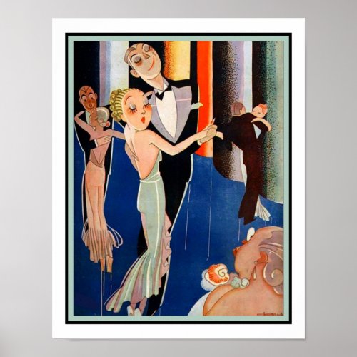 1930s Art Deco Dancing Couples Poster