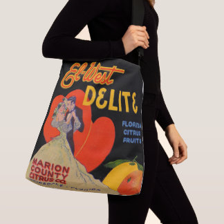 1930s art deco El-West Delite Florida Citrus Fruit Crossbody Bag