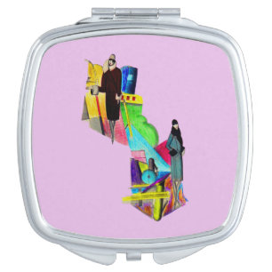 1930s art deco women makeup mirror