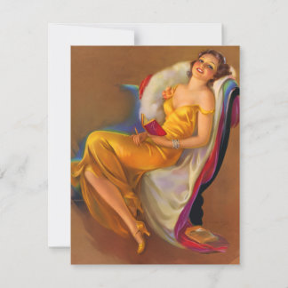 1930s beauty print note card