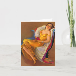 1930s beauty print note card
