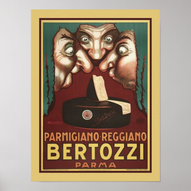 1930s Bertozzi Cheese Advertisement Poster (Front)