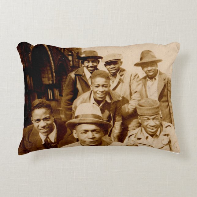 .1930s boyz from the hood RPPC Accent Pillow (Front)