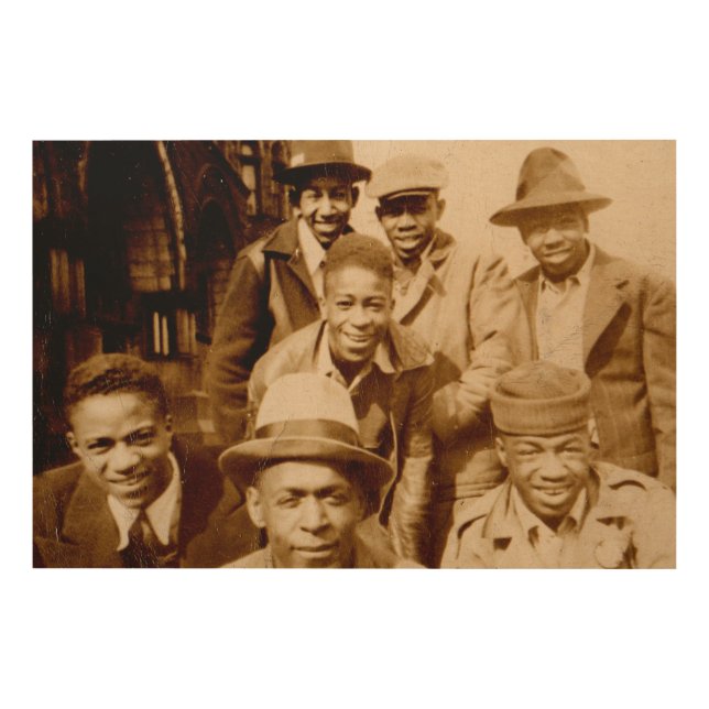 1930s boyz from the hood RPPC Wood Wall Art (Front)