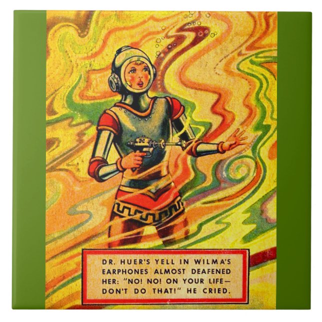 1930s Buck Rogers comic Wilma Deering Ceramic Tile (Front)