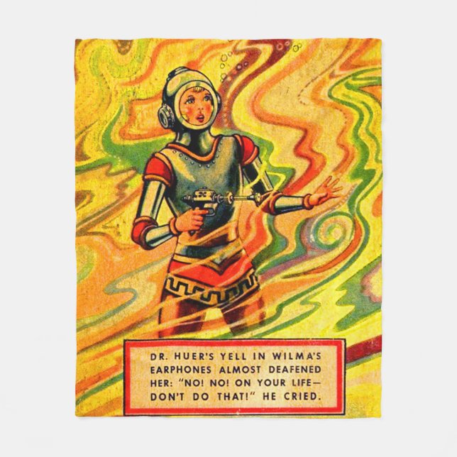 1930s Buck Rogers comic Wilma Deering Fleece Blanket (Front)