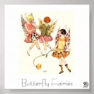 1930's Butterfly Fairies Poster