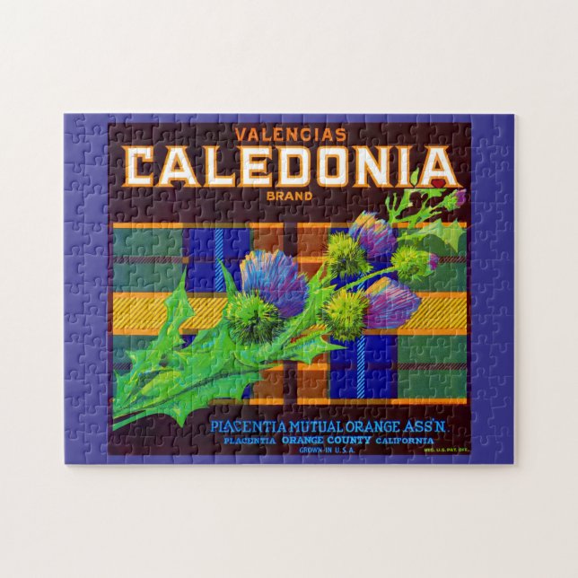 1930s Caledonia orange crate label Jigsaw Puzzle (Horizontal)