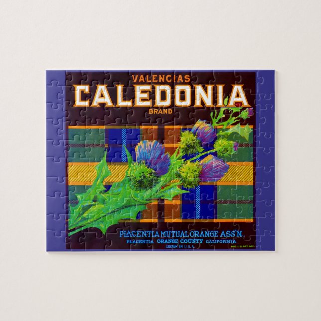 1930s Caledonia orange crate label Jigsaw Puzzle (Horizontal)