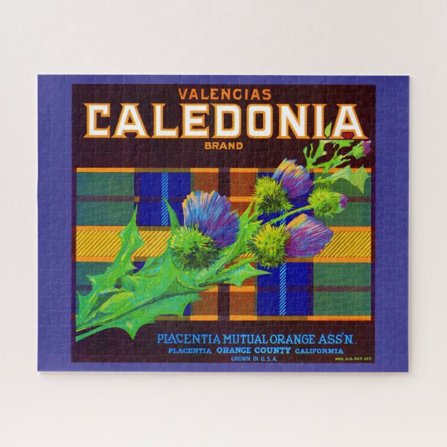 1930s Caledonia orange crate label Jigsaw Puzzle (Horizontal)
