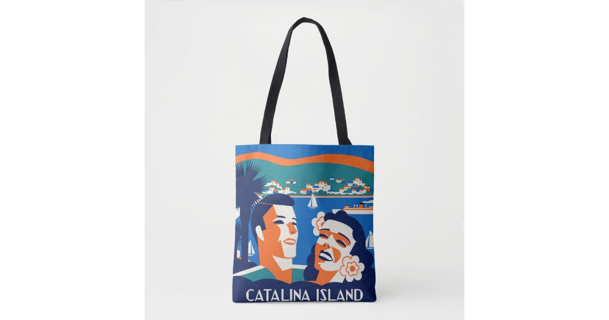 1930s Catalina Island Luggage Tag Design Tote Bag Zazzle Com