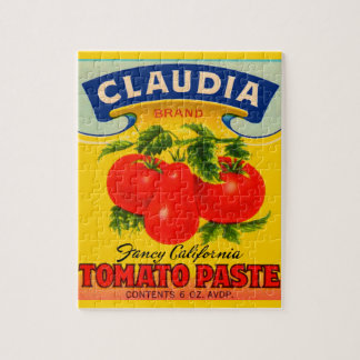 1930s Claudia tomato paste label Jigsaw Puzzle