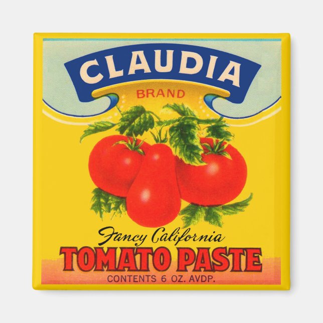1930s Claudia tomato paste label Magnet (Front)