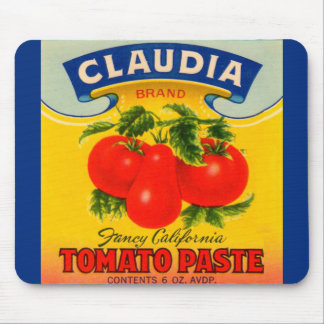 1930s Claudia tomato paste label Mouse Pad