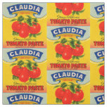 1930s Claudia tomato paste label print Fabric
