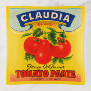 1930s Claudia tomato paste label Trinket Tray