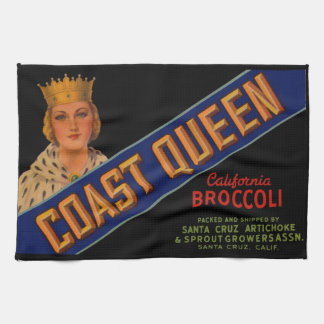 1930s Coast Queen broccoli crate label Kitchen Towel