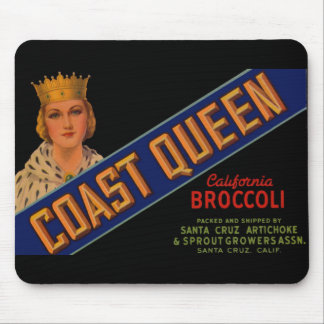  1930s Coast Queen broccoli crate label Mouse Pad