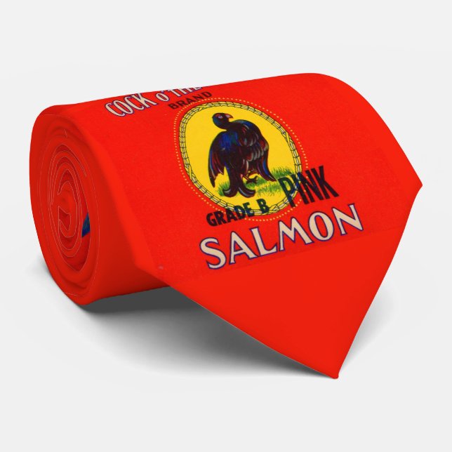 1930s Cock of the North salmon can label Tie (Rolled)