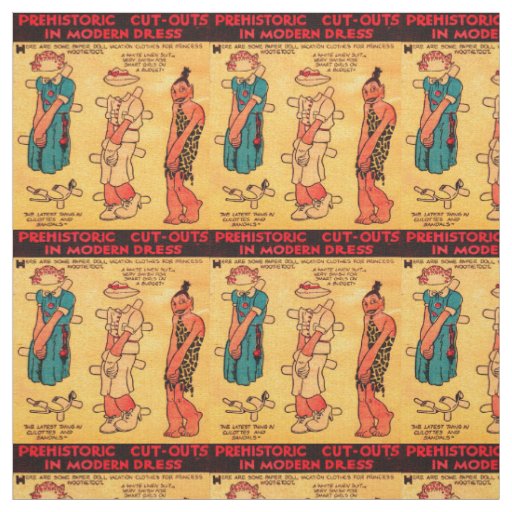 1930s comic strip paper doll Princess Wootietoot Fabric