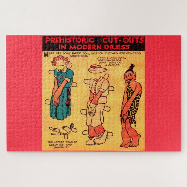 1930s comic strip paper doll Princess Wootietoot Jigsaw Puzzle (Horizontal)