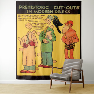 1930s comics cave man Grand Wizer Tapestry