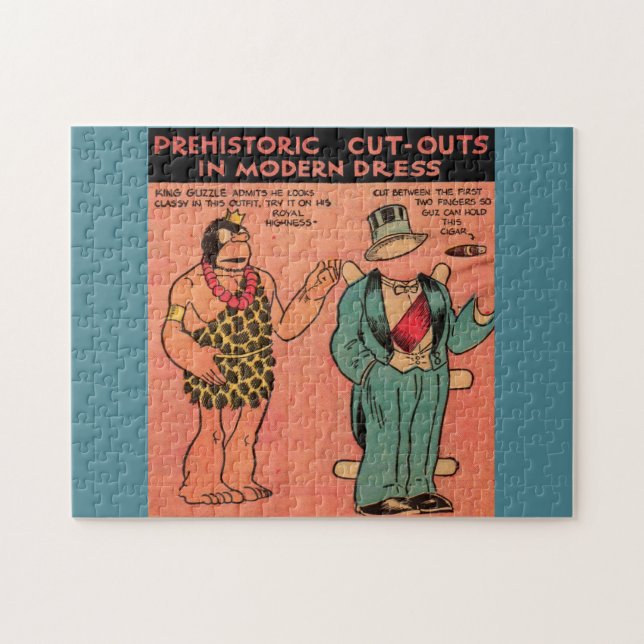 1930s comics cave man paper doll King Guzzle Jigsaw Puzzle (Horizontal)