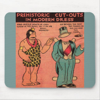 1930s comics cave man paper doll King Guzzle Mouse Pad