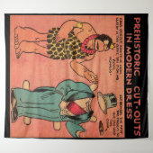 1930s comics cave man paper doll King Guzzle Tapestry (Front (Horizontal))