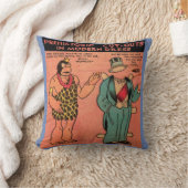 1930s comics cave man paper doll King Guzzle Throw Pillow (Blanket)