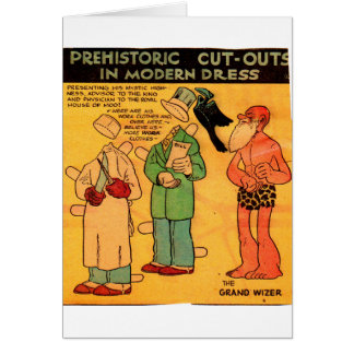 1930s comics paper doll cave man Grand Wizer Cards