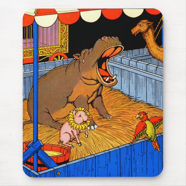 1930s crying hippopotamus and friends mouse pad (Front)