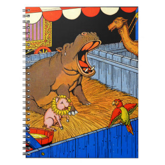 1930s crying hippopotamus and friends notebook