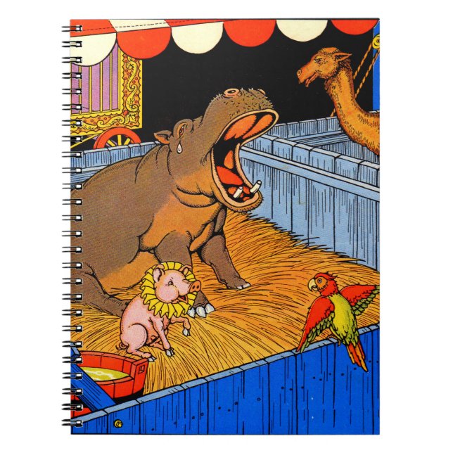 1930s crying hippopotamus and friends notebook (Front)