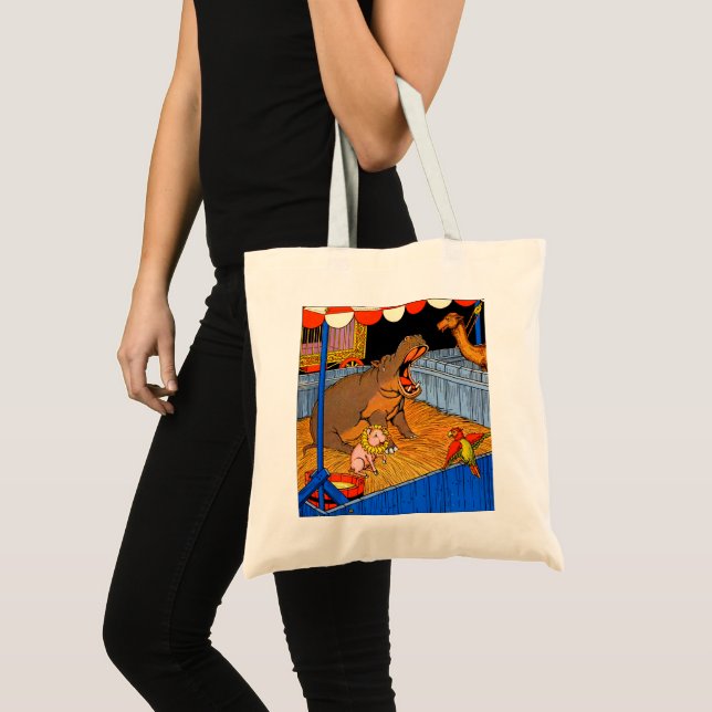 1930s crying hippopotamus and friends tote bag (Front (Product))