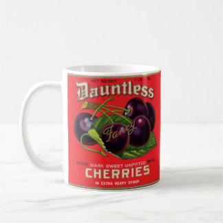 1930s Dauntless Cherries in Heavy Syrup can label Coffee Mug