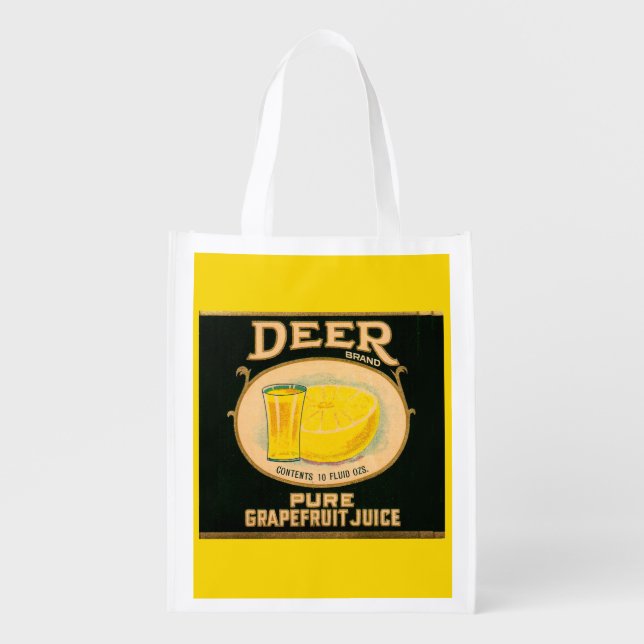 1930s Deer Brand Grapefruit Juice label Grocery Bag (Front)