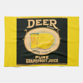 1930s Deer Brand Grapefruit Juice label Kitchen Towel