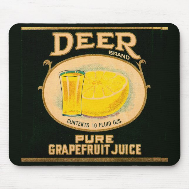1930s Deer Brand Grapefruit Juice label Mouse Pad (Front)