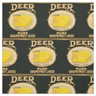 1930s Deer Brand Grapefruit Juice label print Fabric