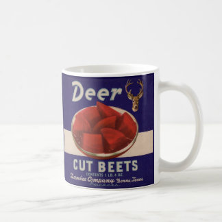 1930s Deer Cut Beets can label Coffee Mug